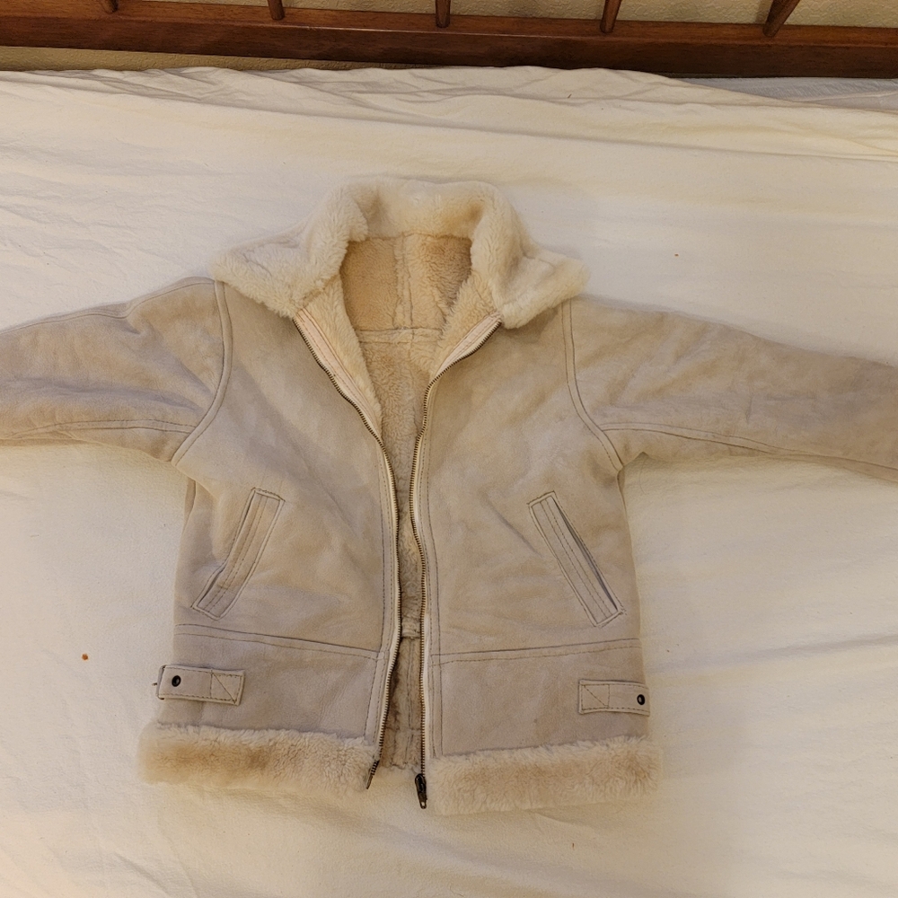 Cream Shearling Lined Jacket - image 1